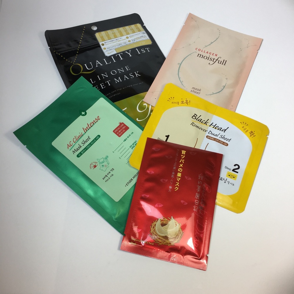 Korean Skincare Beauty Sheet Mask Lot 5pc